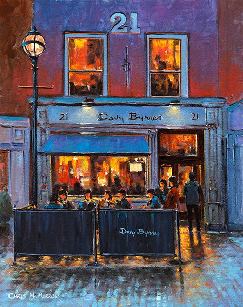 A painting of Davy Byrnes Pub,Dublin