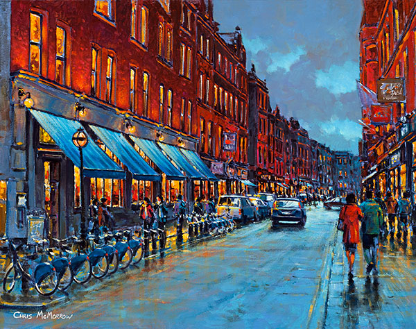 painting of Exchequer Street , Dublin city
