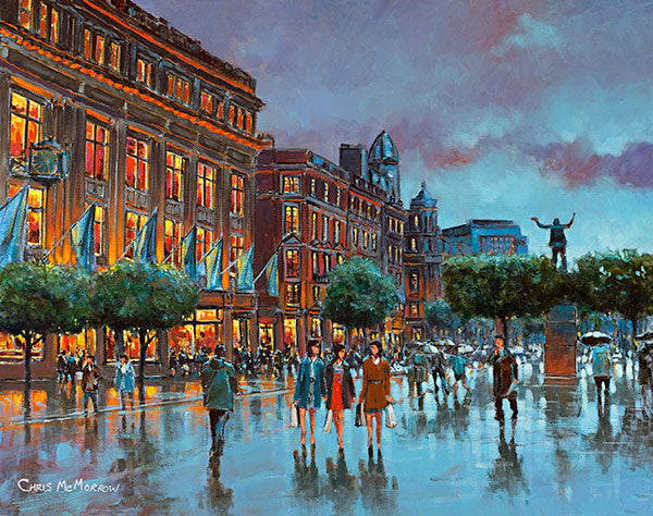 painting of people on O'Connell Street