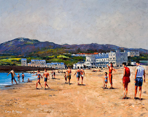 A painting of people at the seaside in Bray, Co Wicklow