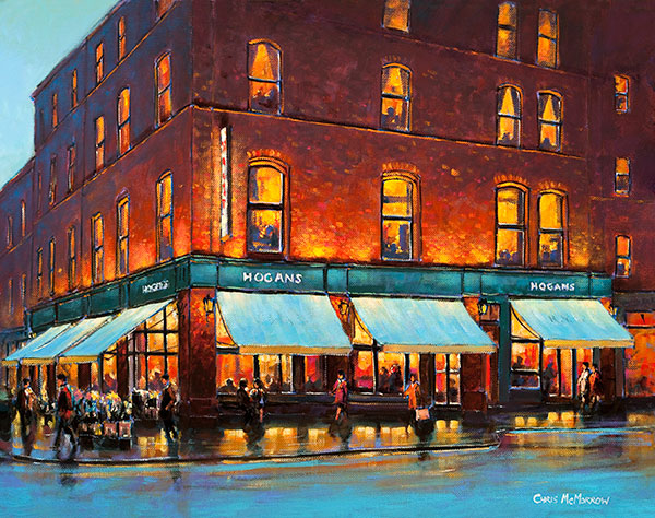 A painting of Hogans Bar and Lounge, Dublin