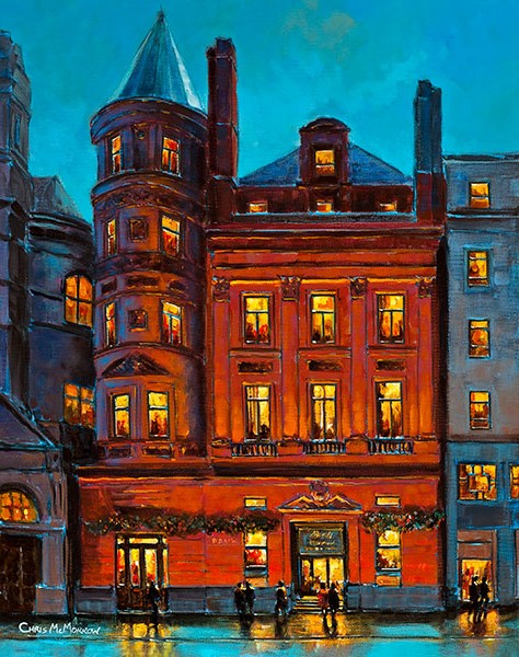 A painting of the Bank Pub, College Green