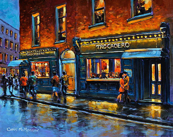 A painting of the Trocadero Restaurant, Dublin