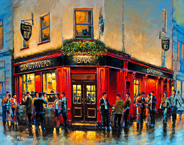 A painting of the Dame Tavern, Dublin