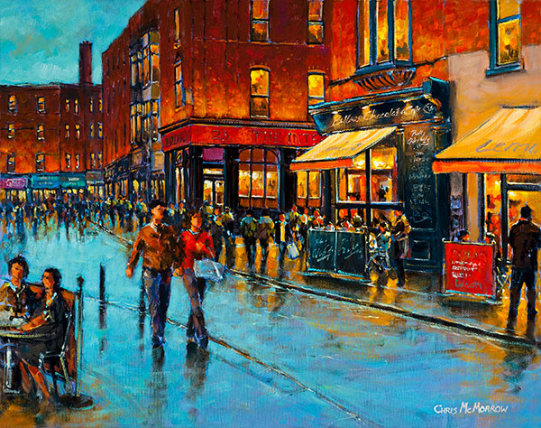 A painting of South William Street, Dublin