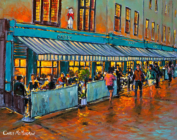 A painting of the Bailey Pub, Duke Street, Dublin