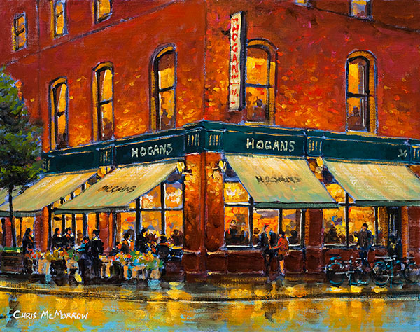 A painting of the Hogan Stand pub on Georges Street, Dublin