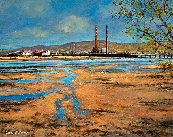 Painting of Dublin Bay from the coast road, Dollymount