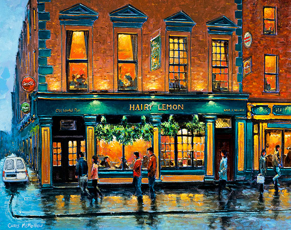 A painting of The Hairy Lemon Pub, Dublin