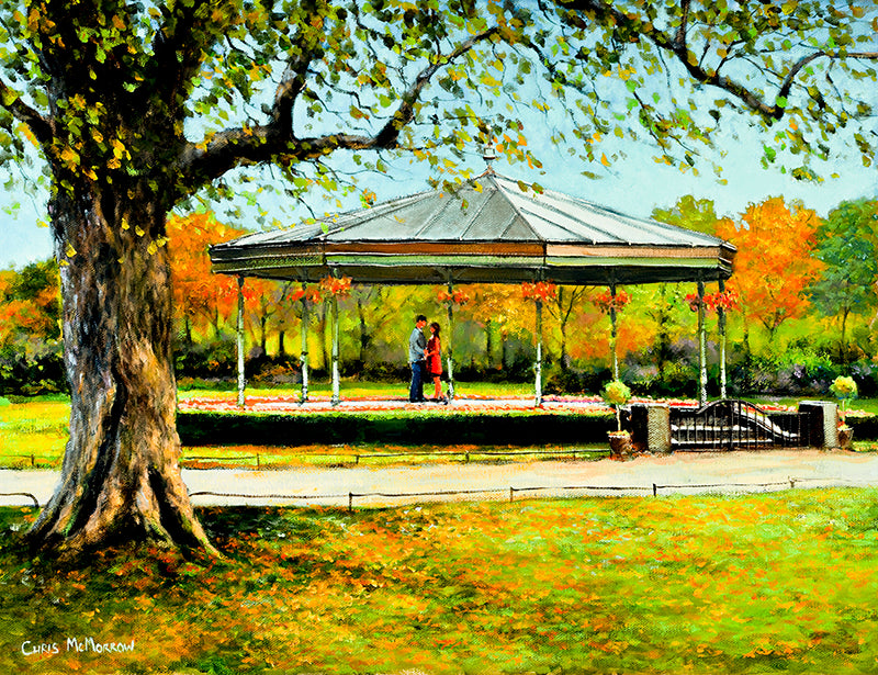 A painting of the bandstand in Stephen&#39;s Green, Dublin