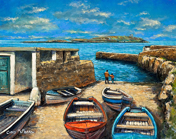 Boats at rest in Coliemore Harbour, Dalkey, Co Dublin
