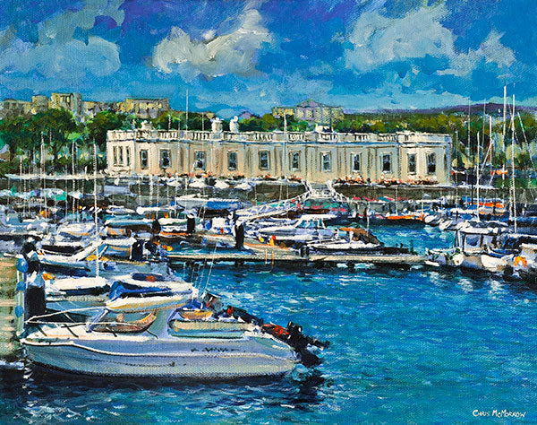 Painting of the Royal Irish Yacht Club, Dun Laoghaire