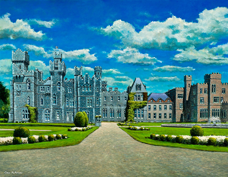 A painting of Ashford Castle, Cong, Co Mayo