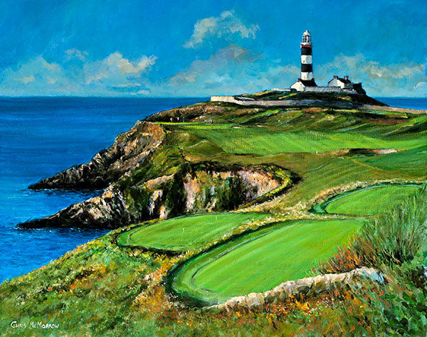Painting of the Old Head of Kinsale and Lighthouse