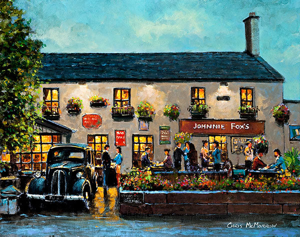 A painting of Johnny Fox's Pub, Dublin