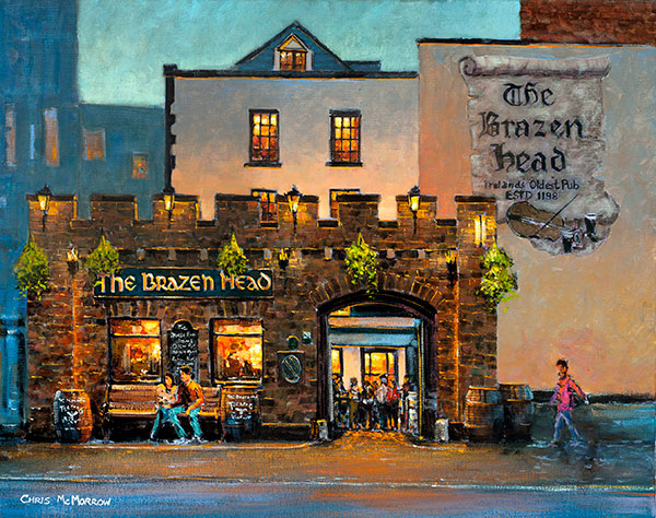 A painting of The Brazen Head Pub, Dublin