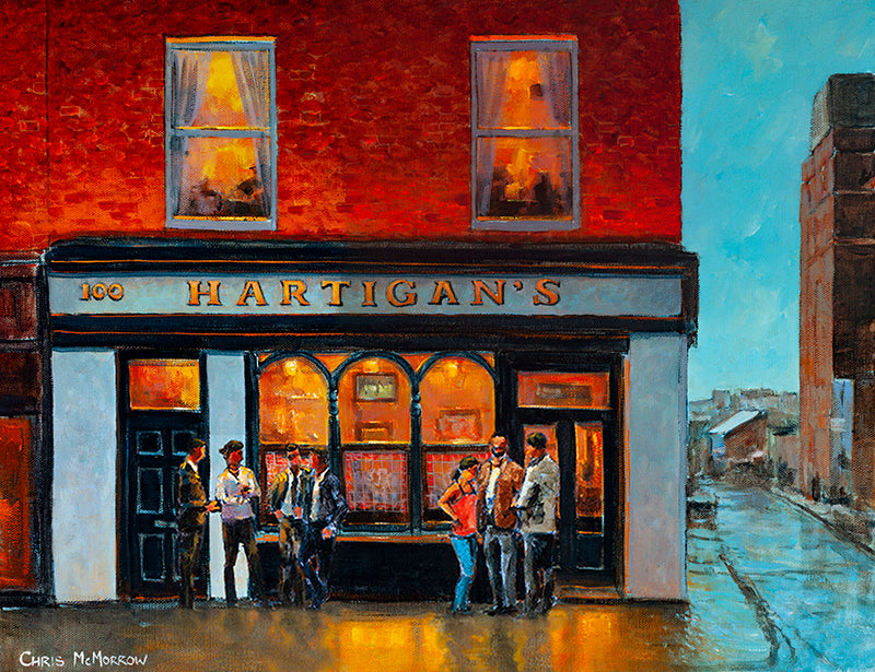 PAinting of HArtigans Pub Dublin