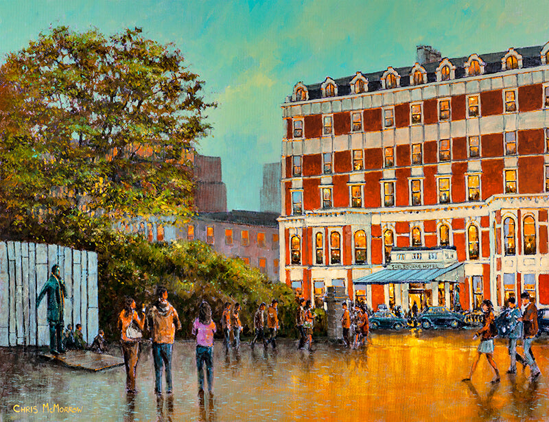 Painting of The Shelbourne Hotel on St Stephens Green, Dublin