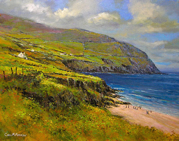 A painting of the strand at Coumeenole, Co Kerry