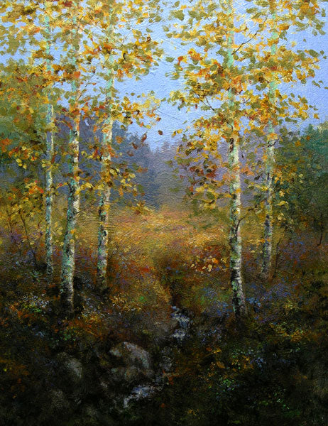 Poplar Trees painting