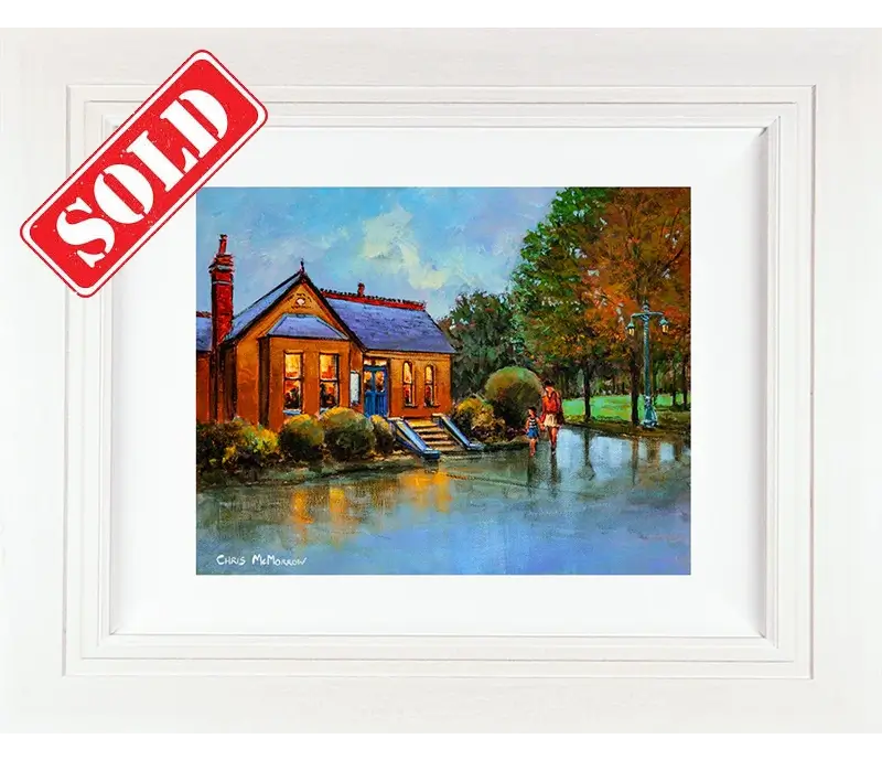 Original painting of the coffee shop in the Peoples Park, Waterford City