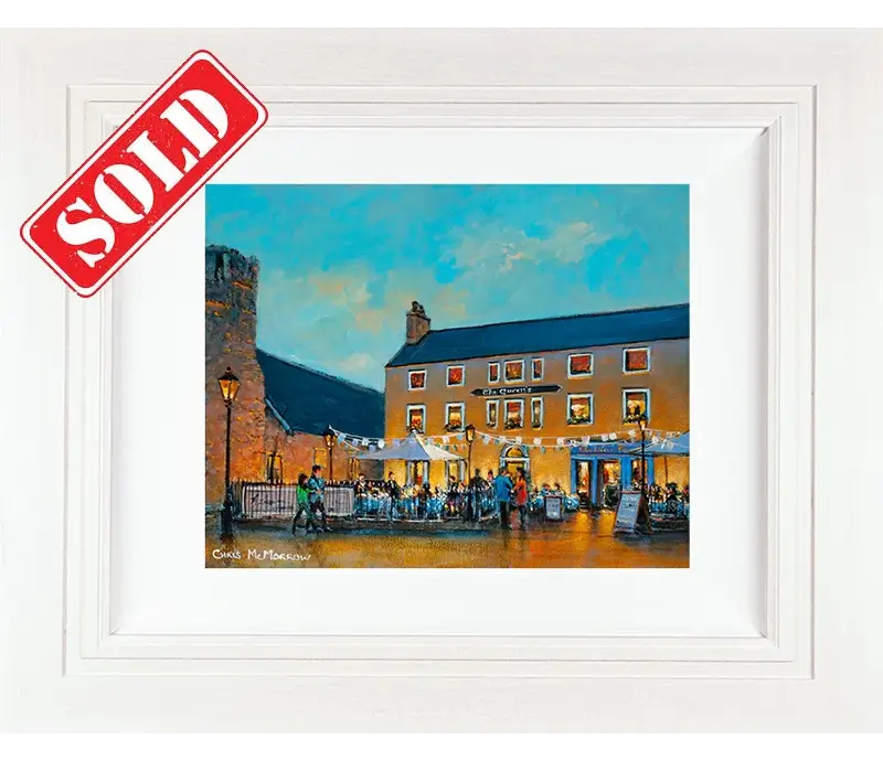 Original acrylic painting of the Queens BAr in Dalkey , Co. Dublin