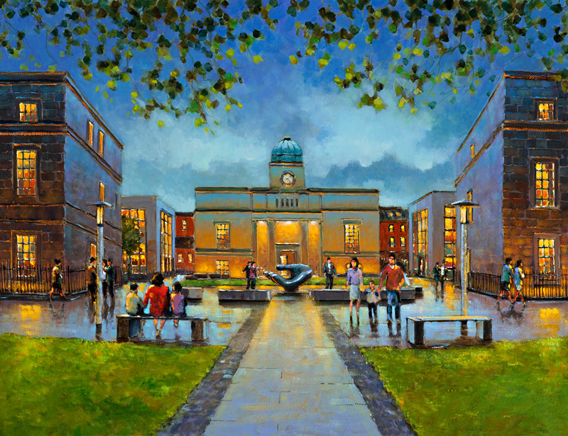 A painting of Tyrone House, Department of Education, Marlboro Street, Dublin.